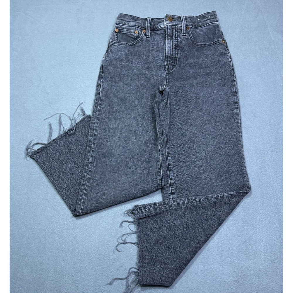 Madewell Jeans Womens 24x25 Perfect Vintage Wide Leg Crop Black Boho USA